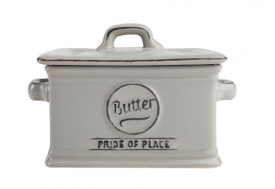 Pride of Place Butter Dish COOL GREY (L135 x W97 x H100mm / 5.3 x 3.8 x 3.9")
